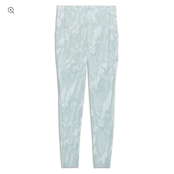 lululemon Swift Speed High-Rise Crop 21" Chevron Jacquard Silver Blue White - Picture 4 of 7